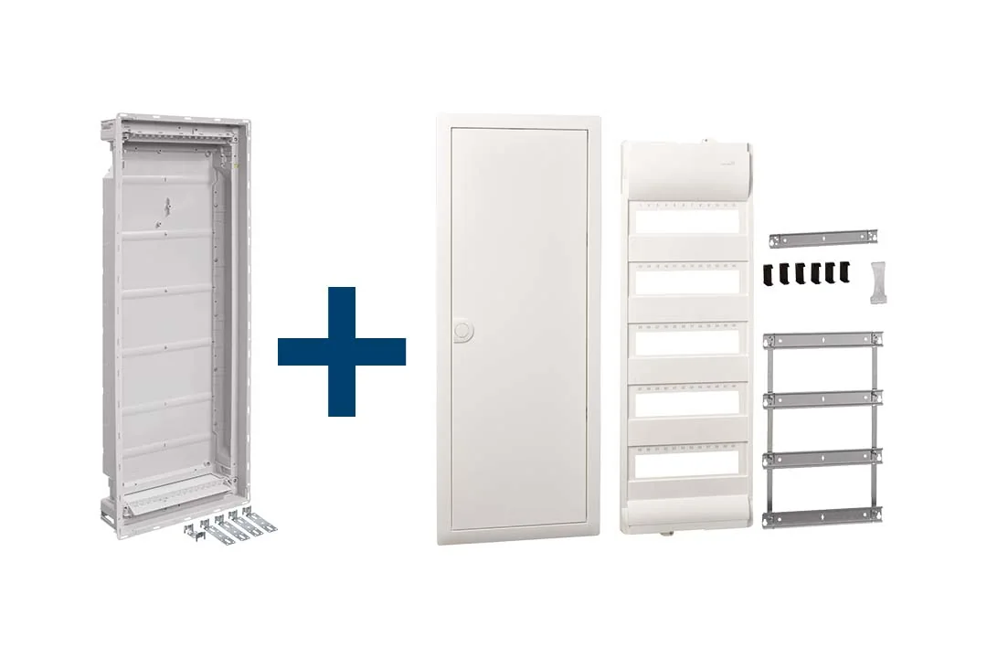 Hager-Zählerschrank als Komplettset mit Tür und Einbauteilen